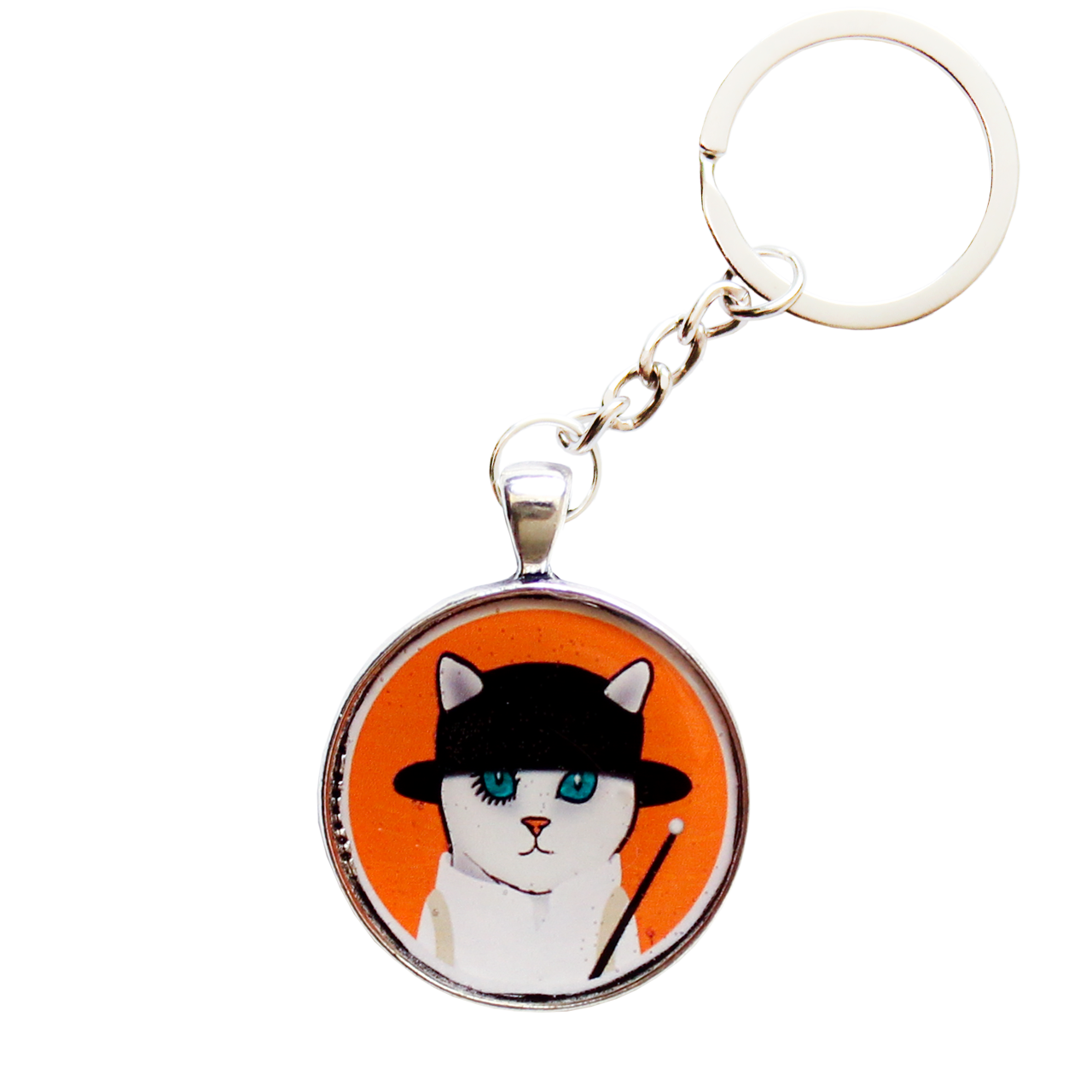Llavero Gatito Naranja Mecánica (Disponible solo web)
