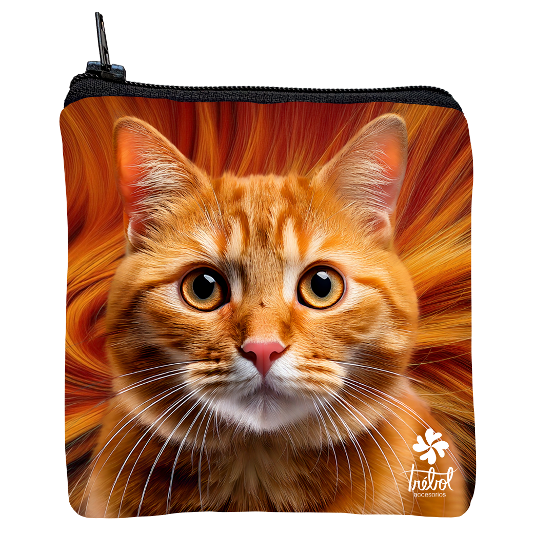 Monedero Gatito Naranja