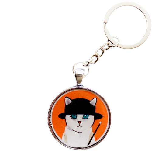 Llavero Gatito Naranja Mecánica (Disponible solo web)