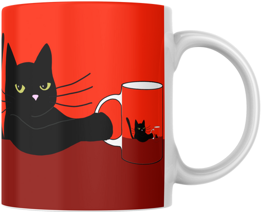 Mug Gatocentrico Rojo