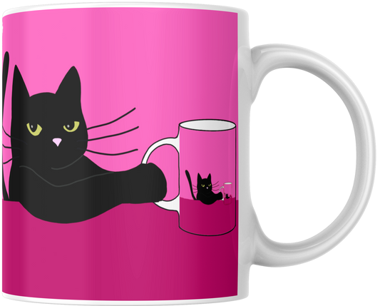 Mug Gatocentrico Rosa